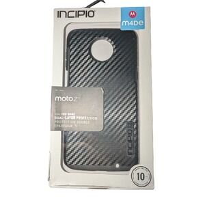 F4. Incipio DualPro Shine Case for moto z3 - Carbon Black, Dual Layer Protection